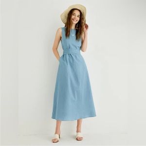 Elegant Blue Midi Dress